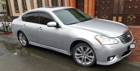 Дефлекторы окон (ветровики) Infiniti M-Series (Y50) 2005-2010/Nissan Fuga (Y50) 2004-2009 ХРОМ.МОЛДИНГ Кобра Тюнинг